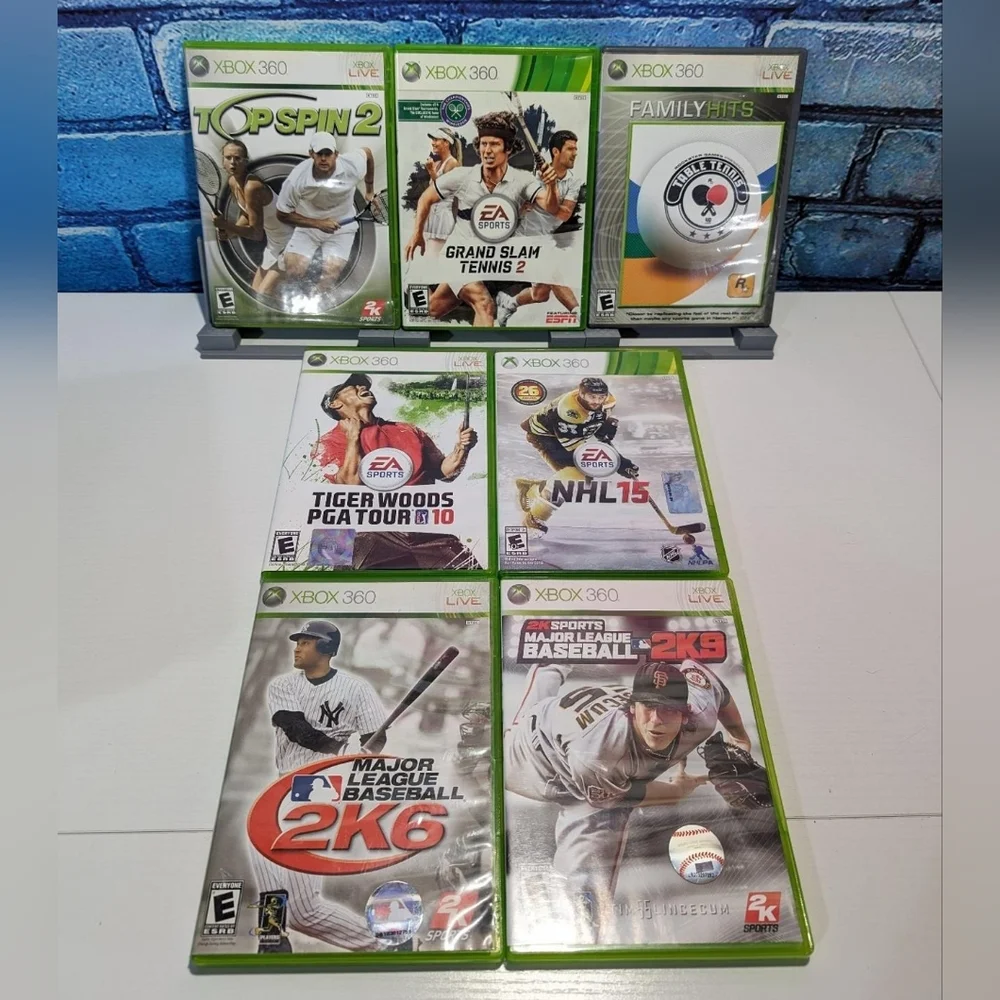 Lot of 18 Microsoft Xbox 360 Sports Videogames - Madden FIFA NHL MLB Tennis Golf